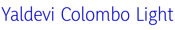 Yaldevi Colombo Light 字体
